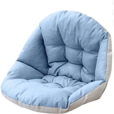 Coussin d'accompagnement bleu ciel (coton et lin antidérapant), grande taille (1/5)