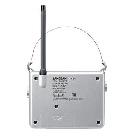 Sangean, PR-D6 Radio portatile bianco FM , MW Bianca (1/5)