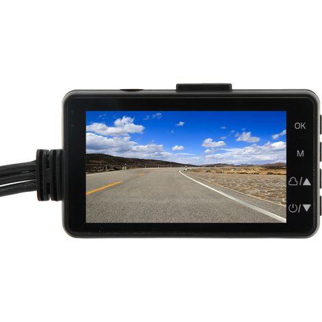 Enregistreur de conduite moto 1080p, double caméra d'enregistrement avant et arrière étanche avec télécommande pour la conduite (1/5)