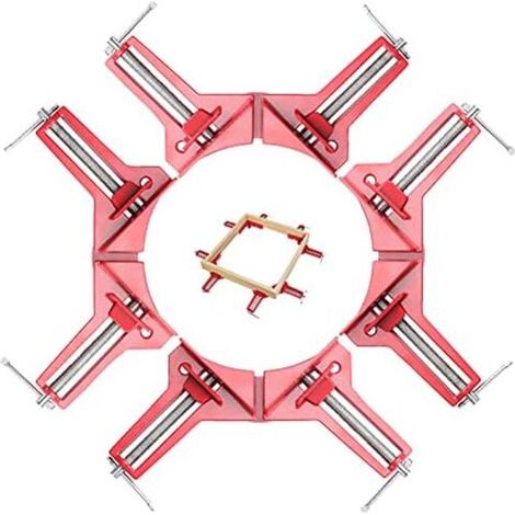 7.5cm 4PCS 90 Degree Right Angle Clamp, Adjustable Woodworking Corner Clamp Set, Corner Clamps for Woodworking