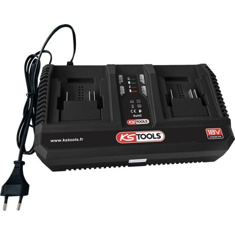 Caricabatterie rapido doppio 18V 8A per batterie 515.4702F e 515.4705F - KS TOOLS - 515.4706F (1/3)