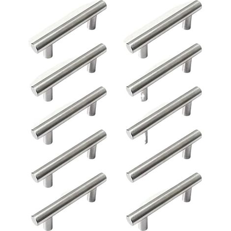 Ensemble de 10 poignées meuble, design moderne, tiroir en métal (1/5)
