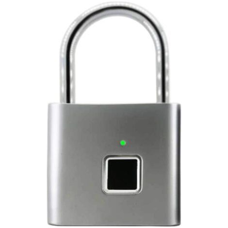 Cadenas à empreintes digitales, Bluetooth Lock APP Déverrouillage, cadenas intelligent, serrure biométrique sans clé adaptée pour sac à dos, vélo, casier d'école, serrure de casier de gym(arg (1/5)
