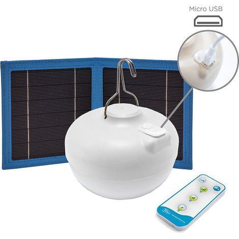 NEW GARDEN CHERRY BULB BATTERY SOLAR&RECHARGE,WHITE,WARM LIGHT LUMCHS011BXWLNW (1/4)