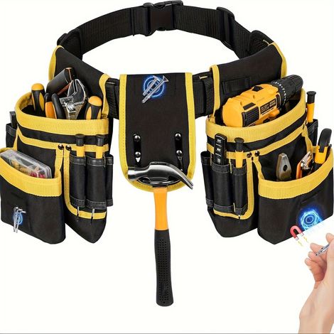 Une ceinture magnétique robuste avec 26 poches magnétiques puissantes et une ceinture porte-outils magnétique. (1/5)