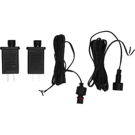 Lot de 2 adaptateurs gonflables de rechange pour cour 1 A classe 2 avec rallonge de 3 m, prise étanche 60 Hz pour décorations lumineuses LED US 110 V (1/5)