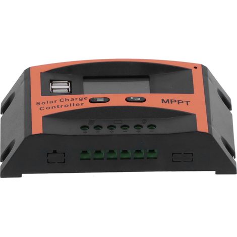 Regolatore MPPT per batteria fotovoltaica con pannello solare e doppia porta USB 12V / 24V 40A (60A)