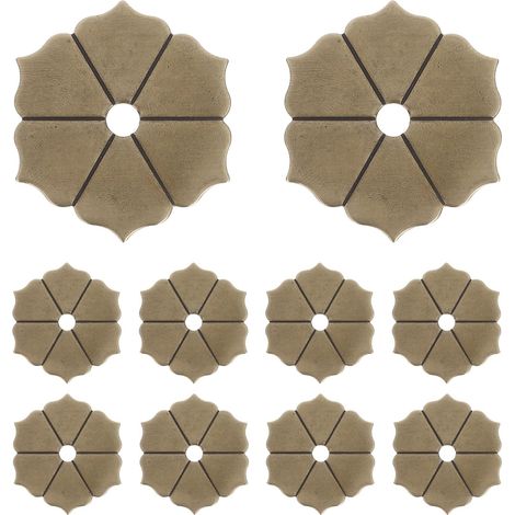 Rondelles arrière vintage en cuivre à pétales (lot de 10) pour (1/5)