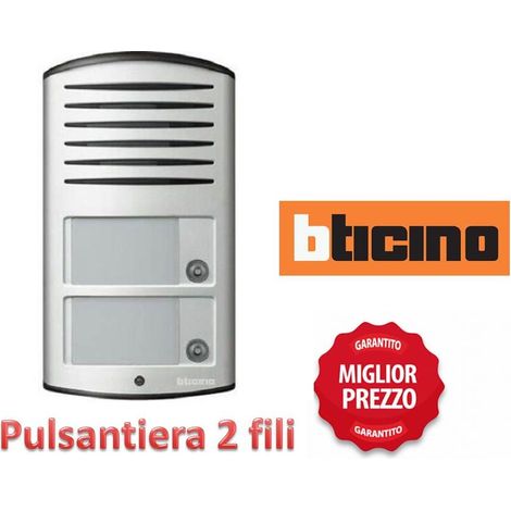 PULSANTIERA BTICINO 342921 citofono 2 CHIAMATE AUDIO 2 FILI LINEA 2000 (1/2)