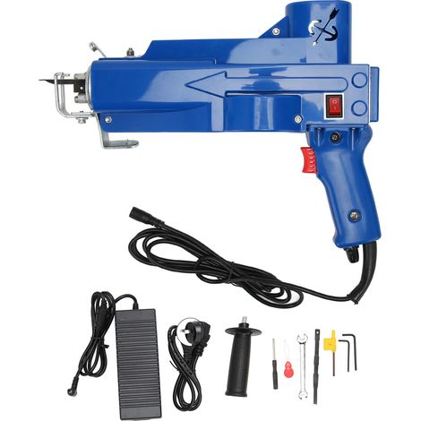 Pistolet à touffeter bleu 5-40 points/s réglable, machine à tisser tapis pour fabrication de tapis, 100-240V prise AU (1/5)