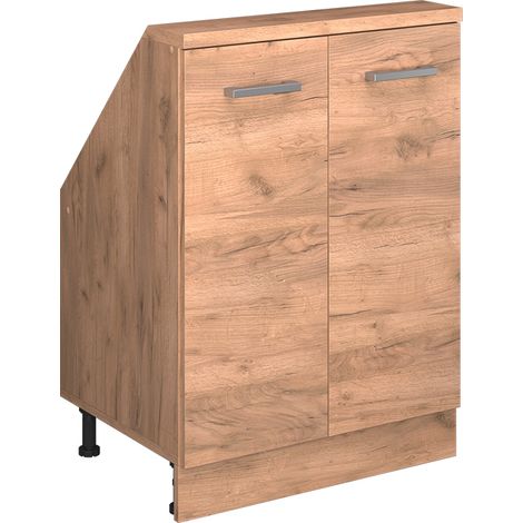 Dachschrägenschrank Rion, Goldkraft Eiche, mit 2 Türen, Vicco