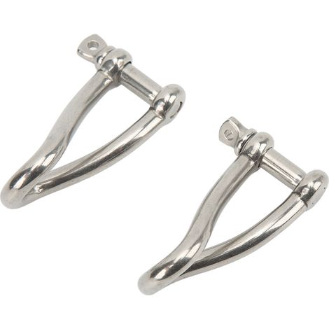 Lot de 2 manilles torsadées à vis de 10 mm en acier inoxydable 316 résistant marine pour voilier et bateau de pêche (1/5)