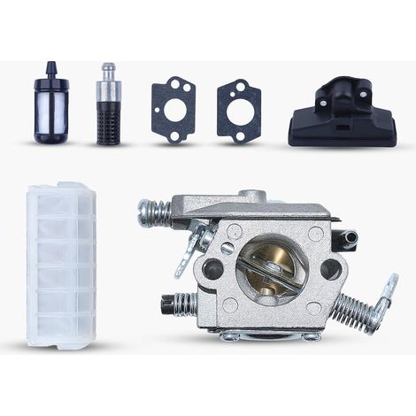 Filtre à air, carburant et huile de carburateur avec 2 joints de carburateur pour Stihl 021 023 025 MS210 MS230 MS250 Tronçonneuse Pièces de rechange (1/5)