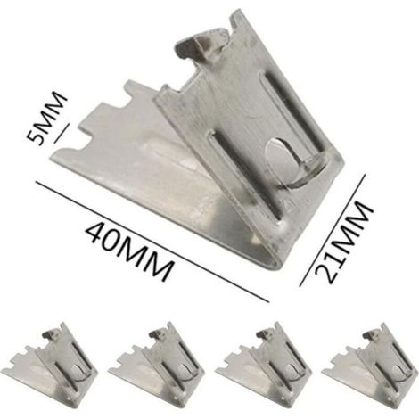 Clips D'etagere - Acier Inoxydable 304 - Queue D'aronde Incurvée - Pour Refrigerateur Congelateur Four Distributeur - Lot De 25 (1/5)
