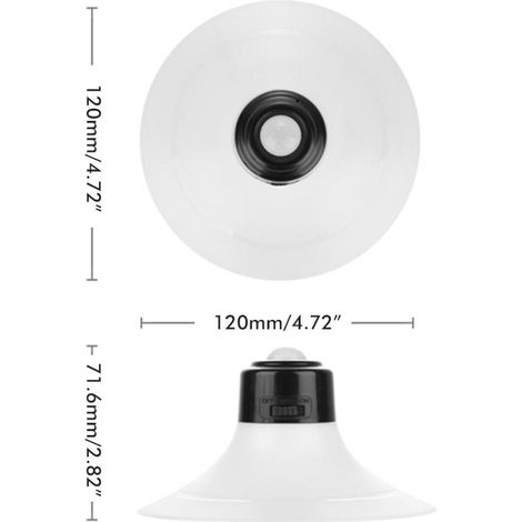 Veilleuse LED à ventouse, applique murale ou plafonnier à détecteur de mouvement, idéale pour chambre, salle de bain, chambre d'enfant, couloir, cuisine ou extérieur. (1/5)