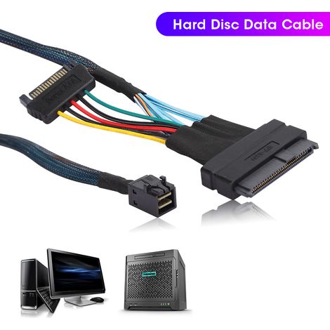Câble SAS SFF8643 vers SFF8639 pour disque dur HDD Mini Serveur 15 broches (1/5)
