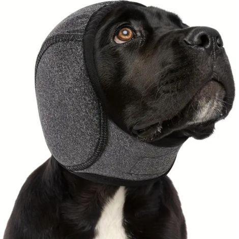 Beyamis Bain pour chien, cache-oreilles étanches, bonnet de douche, souffleur d'air, anti-tonnerre, anti-choc, anti-bruit, chapeau apaisant, couvre-chef (1/5)