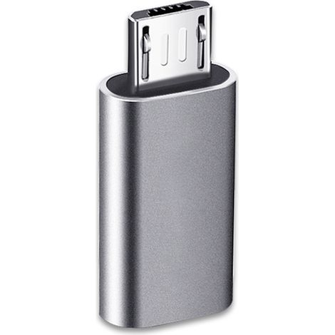 Adattatore da USB-C a Micro-USB – Confezione da 2, connettore argento compatibile con Galaxy, Mate e PC (1/5)