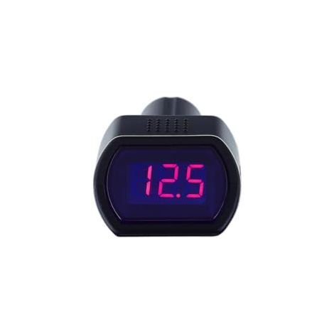 Voltmètre Voiture Digital 12V 24V – Testeur de Batterie avec Affichage LED, à Brancher sur Allume-Cigare, Moniteur Portable Auto pour Voiture, Camion & SUV - (1/5)
