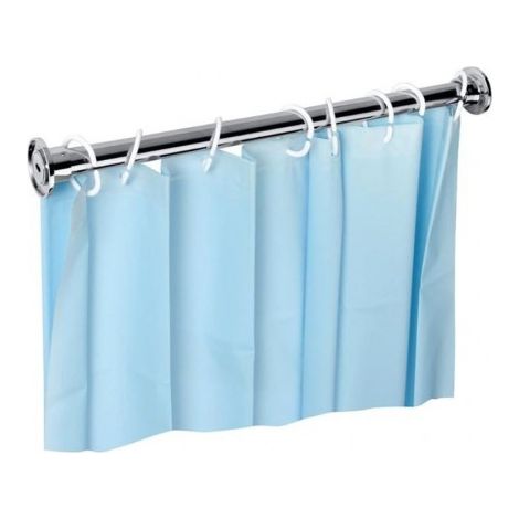 Tringle droit pour rideau de douche en acier poli 150 cm