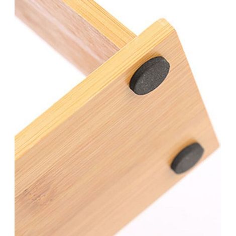 LAN Bloc Couteaux Hévéa - Porte Couteaux - Bloc Couteaux Sans Couteaux - Convient Pour 5 Couteaux Différents - Porte Couteaux Pour Une Cuisine Organisée Et Bien Rangée (1/4)