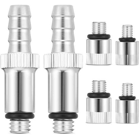 Ensemble de 6 adaptateurs pour pompe à huile à engrenages de moteur externe, joint rotatif métallique 3/8", adaptateur 8 mm/10 mm (1/4)