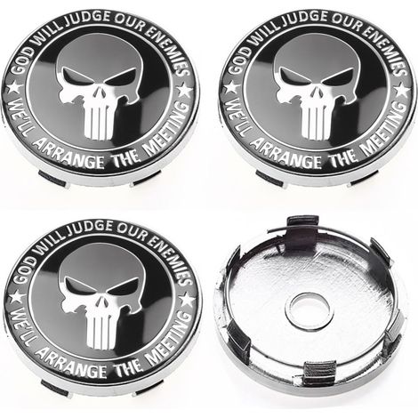 Cache-Moyeux, Capuchon de Centre de Roue Enjoliveurs 60mm Universel pour Voiture, Jante (1/5)