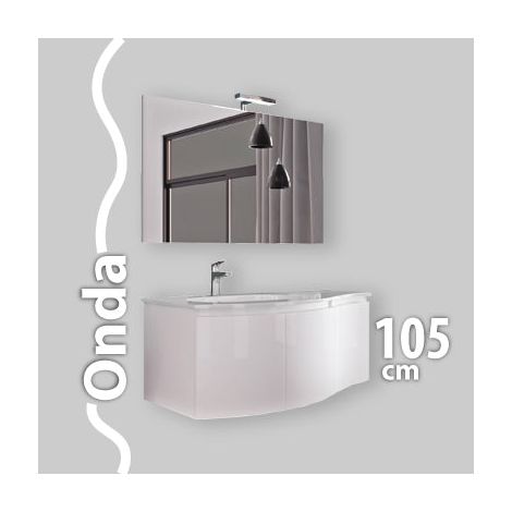 Savinidue Composizione mobile da bagno ONDA bianco lucido ONDA/F00/00 (1/3)