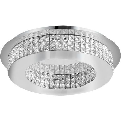 Plafoniera LED Nova Luce Zeffari alluminio argentato Ø 50 cm 40 W 4000 K per soggiorno 2400 lm rif. 9361084 (1/2)