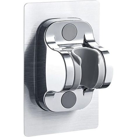 Supporto regolabile per soffione doccia con larghezza maggiorata di 12 cm e superficie adesiva resistente. (1/4)