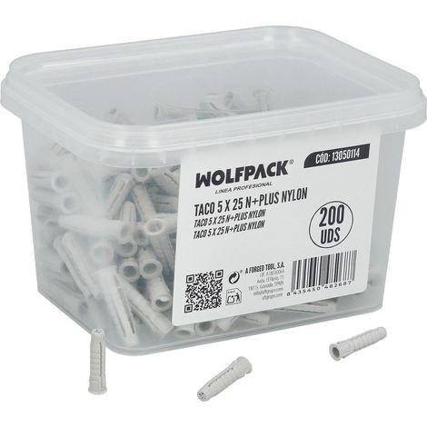 Taco 5 x 25 N+plus Nylon Caja 200 Uds. (1/4)