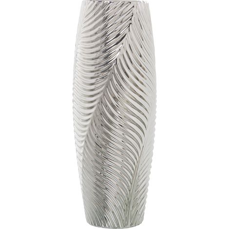 Vase Céramique Argenté °15X40 Cm (1/2)