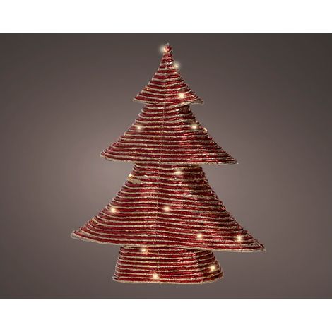 Albero carta rosso c/LED 10x34x40H (1/3)