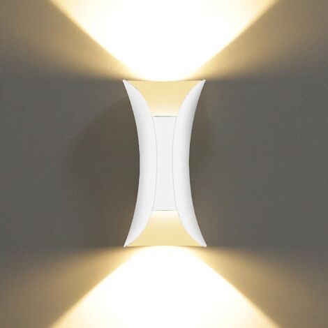 10 lámparas LED modernas creativas, lámpara de pared impermeable con protección IP65, de aluminio, reflector LED de pared para interiores y exteriores, adecuado para dormitorio, sala de estar, baño, e (1/5)