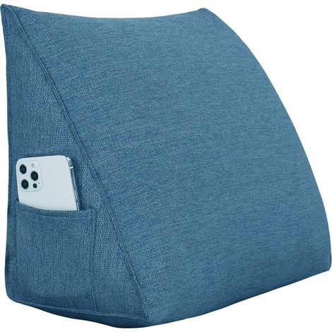 VERCART Grande cuscino a cuneo per il riposo a letto, cuscino lungo per la lettura, cuscino decorativo per la testiera, cuscino triangolare per la schiena, cuscino da salotto per il letto da giorno o