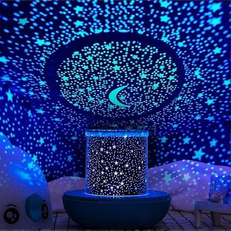 Fernbedienung und Timer, rotierender LED-Sternenprojektor mit Meeresboden-Sternenhimmel-Design fürs Schlafzimmer, Nachtlicht für Kinder, Mondlampe mit Nachtfarben für Kinder (1/2)
