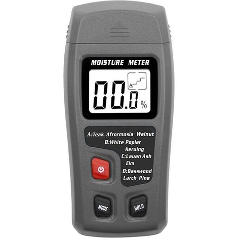 Noir Humidimètre numérique 9 V avec indicateur d'humidité, testeur d'humidité, professionnel hygromètre, bois, humidité, portable, appareil à nouveau (1/5)