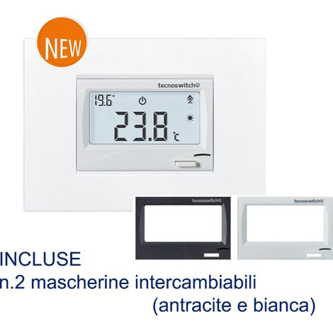 Termostato Touch Da Incasso modello "Tintoretto" Bianco-Antra (1/5)
