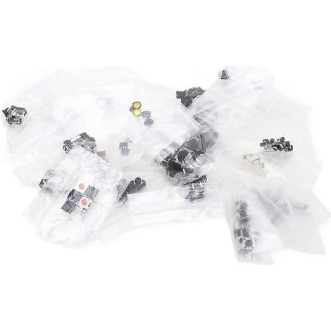 125Pcs Boutons Poussoirs Métal avec Couvercle, Interrupteur à Réinitialisation Automatique pour TV, Caméras, Télécopieurs (1/5)