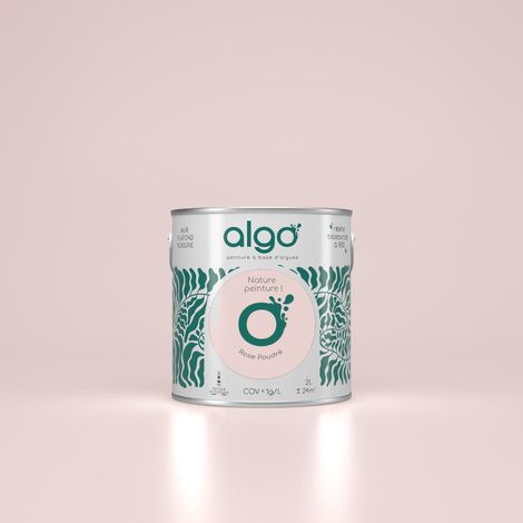 Peinture écologique Algo - Rose Poudré - 2L / Mat (1/2)