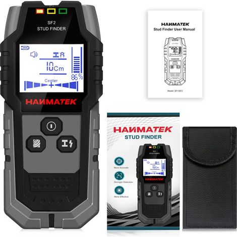 Rilevatore/scanner da parete 4 in 1 per la localizzazione di metalli, ancoraggi in legno e cavi elettrici (AAC Gray SF2) (1/4)