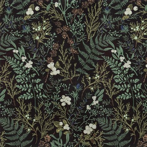 CCYKXAPapier Peint Floral Vert,44x500cm Papier Peint Fougères Vert Fleurs Feuille Botanique Papier Peint Adhesif pour Meuble,Chambre,Salon,Salle de Bain (1/5)