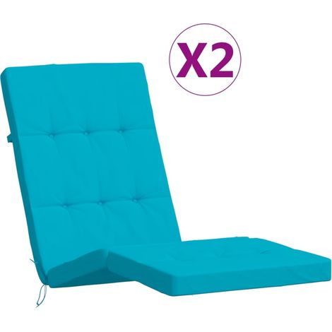 Maison Exclusive - Cuscini per Sedia a Sdraio 2 pz Turchese in Tessuto Oxford (1/5)