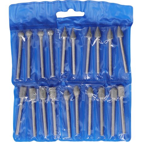Ortviai Lot de 20 meules abrasives rotatives pour polissage, gravure et finition – Embout 3 mm, grain 150 (1/5)