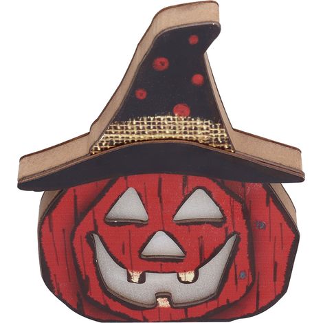Décorations de citrouilles en bois pour Halloween, décorations fantômes à LED, cadeaux pour les invités (1/5)