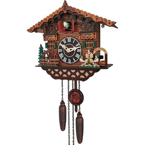 Horloge en Bois Horloge Murale RéVeil D'Oiseau Horloges à Coucou pour la DéCoration de la Chambre des Enfants à la Maison (1/5)