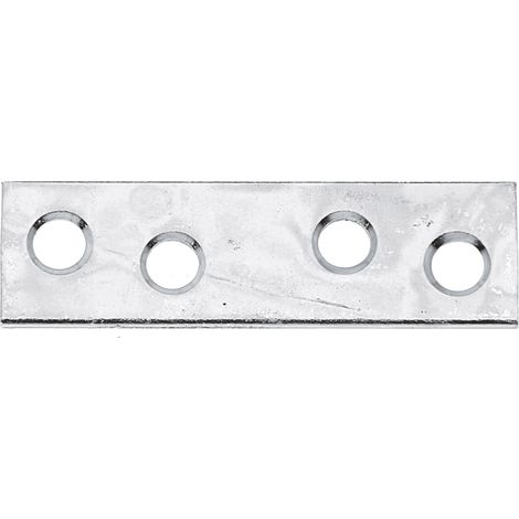 Alberts 849368 Platine d'assemblage, étroite, galvanisée Sendzimir, 50 x 14 mm, Set de 100 pièces (1/3)