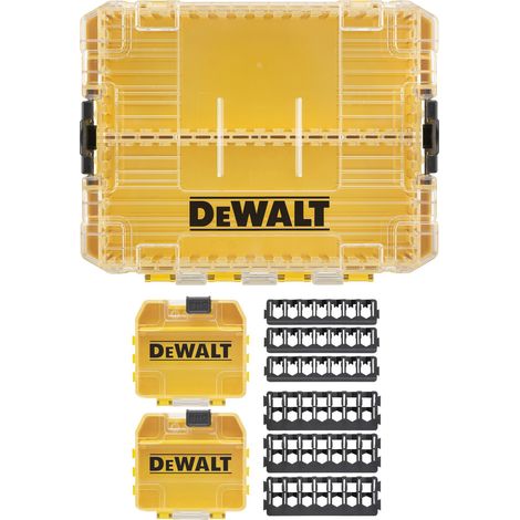 DEWALT Mittlerer TOUGHCASE™ Koffer inkl. Schüttboxen und Halterungen für 25mm und 57mm Schrauberbits, leer zum Nachfüllen DT70803-QZ (1/4)