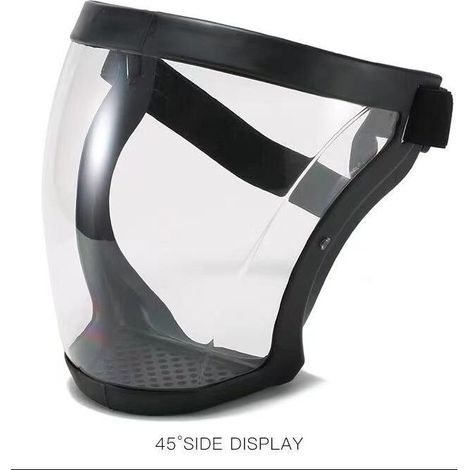 Protective Visor, Anti-fog Protective Full Face Shield, Full Face Shield, HD Transparent Bionic Face Shield, Safety Visors, Adjustable Strap, Anti-Dust (1/5)