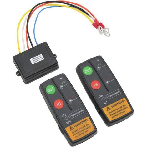 Kit Télécommande Treuil Sans Fil - 75 Pieds - 12 V 24 V - Pour Voiture ATV Camion - 2 Télécommandes 1 Récepteur (1/4)